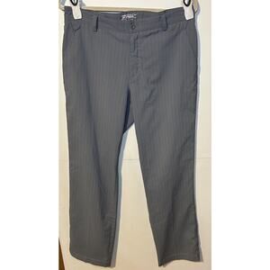 Nike Golf Pants Mens 32x32 Light Gray Black Stripes Tour Performance Dri-fit